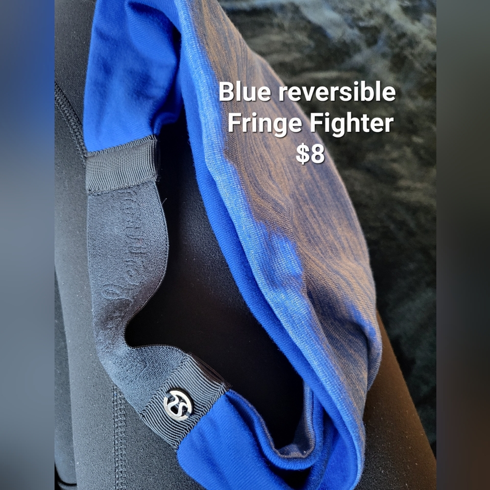 Lululemon Fringe Fighter headband $8, excellent condition. Blue reversible.